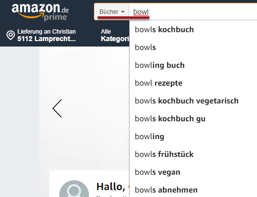 Amazon-Bücher-Suche