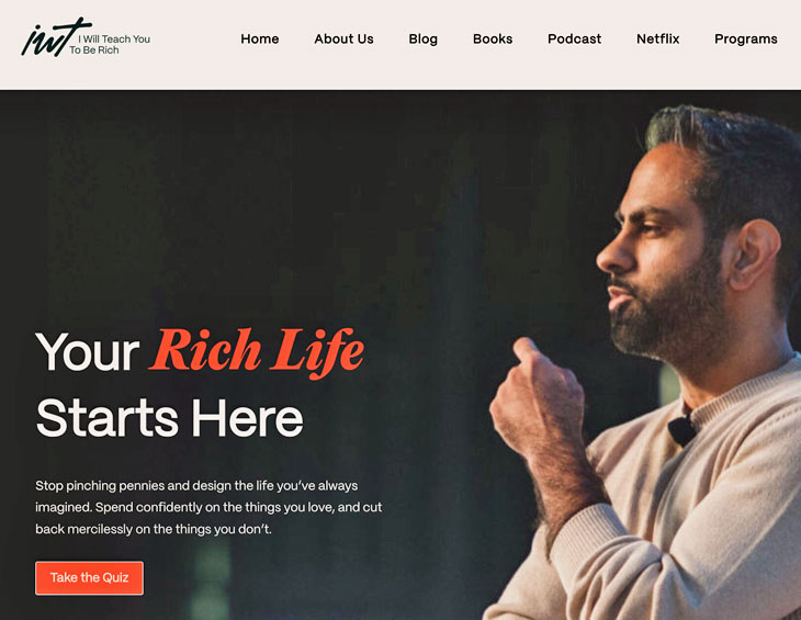 Webseite von Ramit Sethi