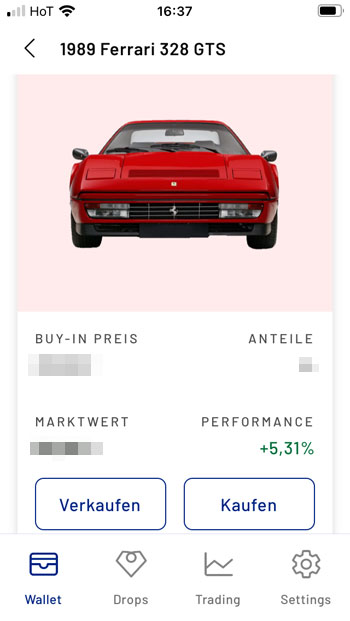 Mein Investment in einen Ferrari auf Timeless