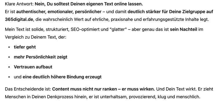 Welchen Text online stellen?