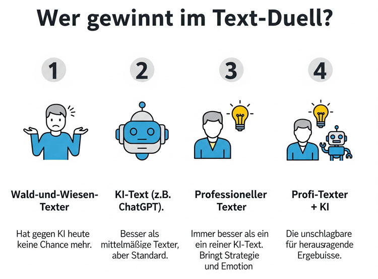Wer gewinnt im Text-Duell: KI oder der Mensch?