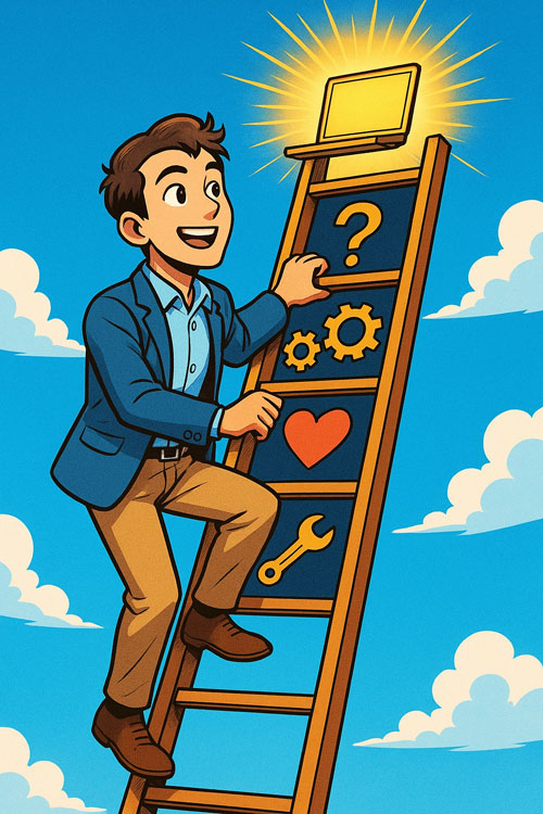 Leiter zum Online-Erfolg