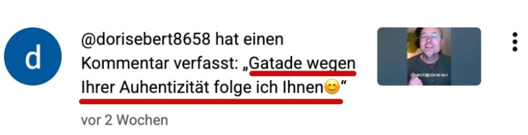 Feedback auf YouTube-Video